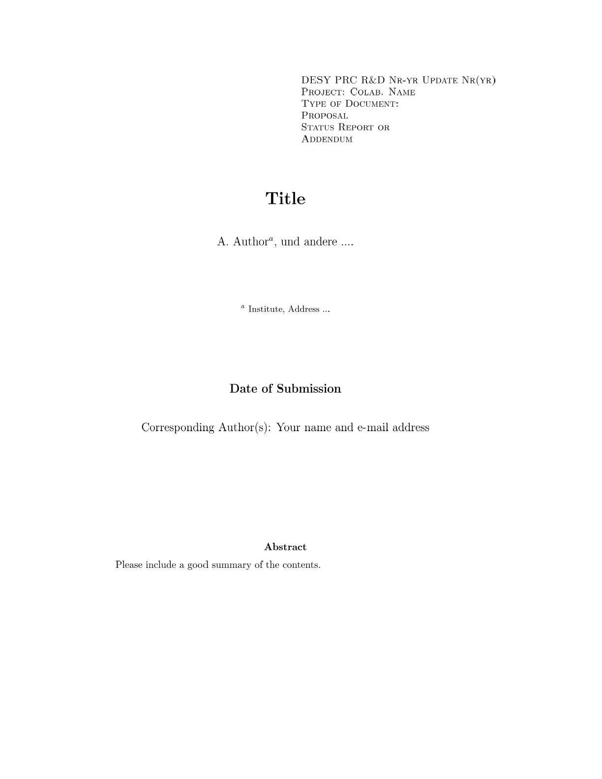 formal title page format