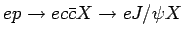 $ ep \rightarrow ec\bar{c}X \rightarrow e J/\psi X$