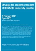 RoundTable - Academic Freedom at BOĞAZİÇİ University Istanbul
