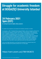 RoundTableDiscussion - Academic Freedom at BOĞAZİÇİ University
