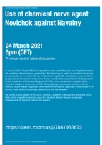 Use of chemical nerve agent Novichok against Navalny