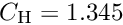 $C_{\textrm{H}}=1.345$