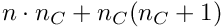 $n \cdot n_C + n_C (n_C+1)$