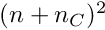 $(n+n_C)^2$