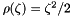 $\rho(\zeta) = \zeta^2/2$