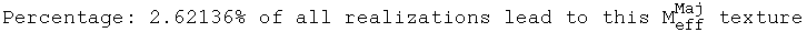                                                         Maj Percentage: 2.62136% of all realizations lead to this  M    texture                                                         eff