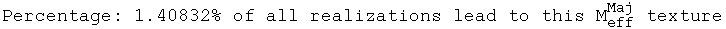                                                         Maj Percentage: 1.40832% of all realizations lead to this  M    texture                                                         eff